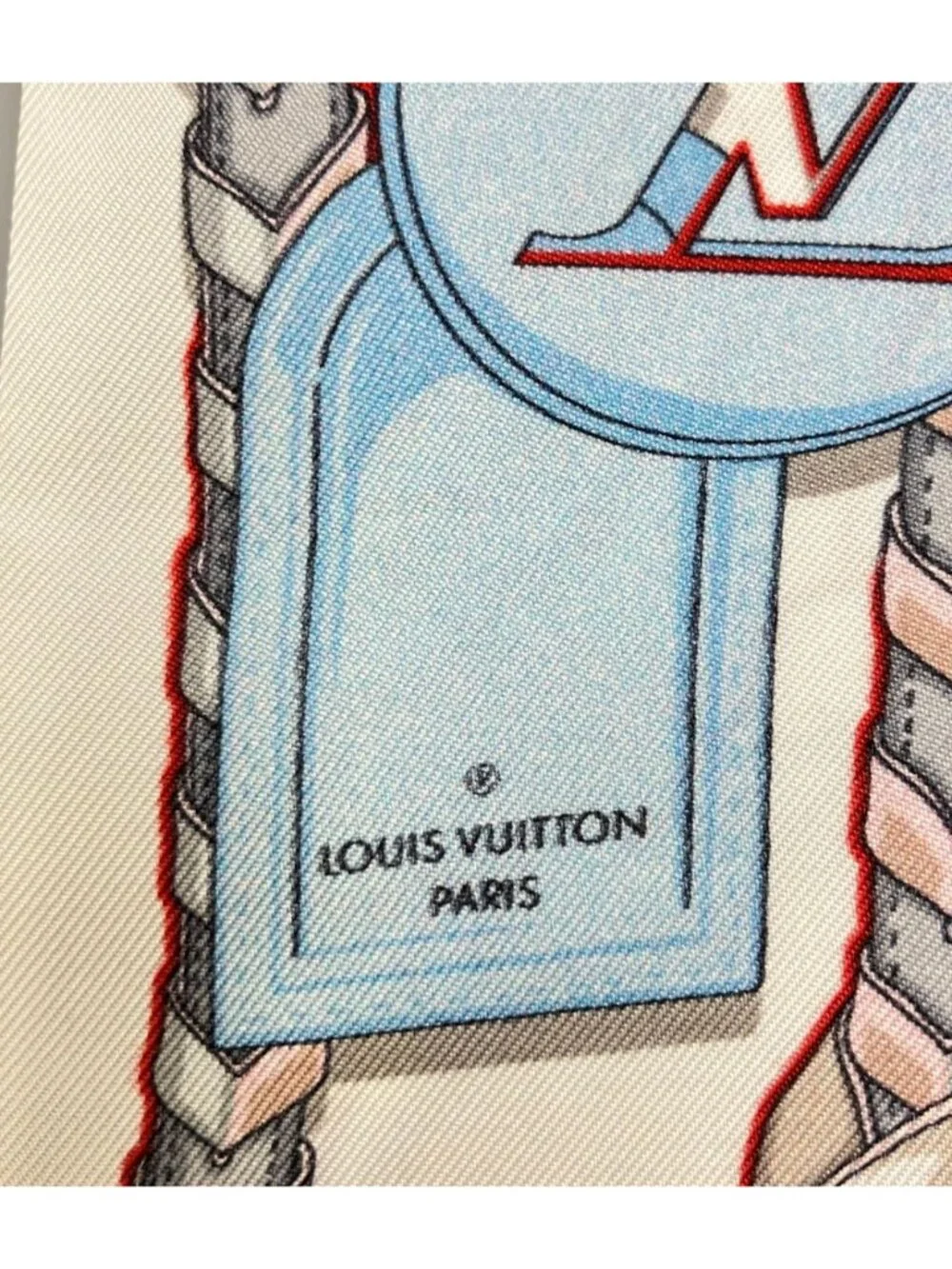 Louis Vuitton Scarf Silk 100% Bandeau Mix and Strap